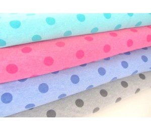 Jersey meliert Punkte Dots grau